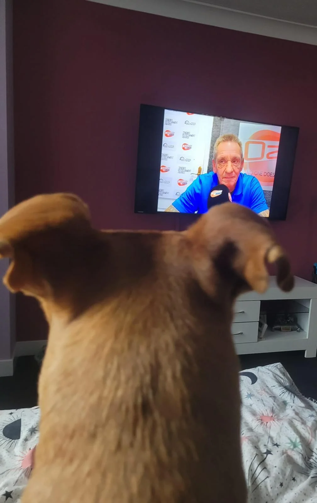 Odin tuning in to watch podcast